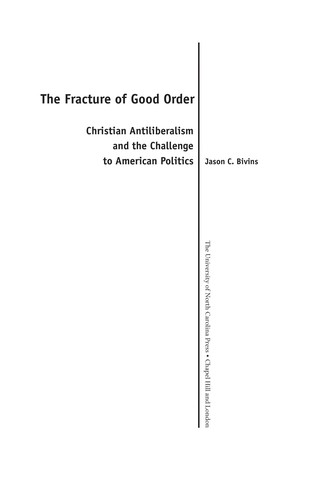 Cover for The fracture of good order