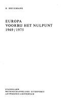 Cover for Europa voorbij het nulpunt 1969-1975