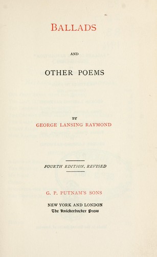Cover for Ballads, and other poems