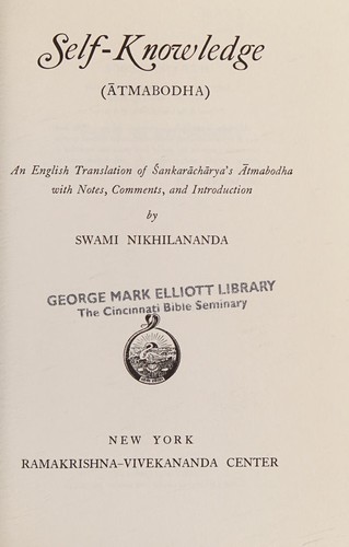 Cover for Self-knowledge =