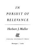 Cover for In pursuit of relevance