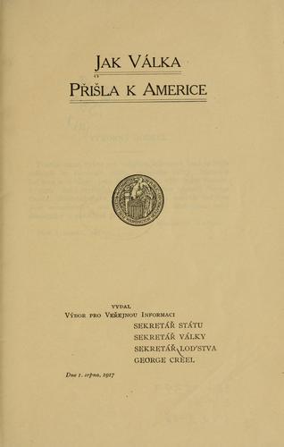 Cover for Jak válka přišla k Americe.