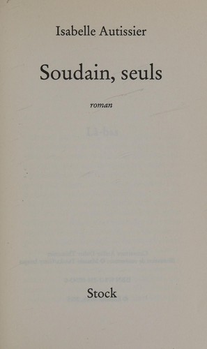 Cover for Soudains, seuls