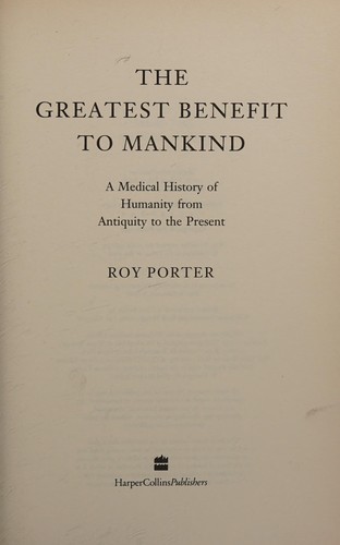 Cover for The greatest benefit to mankind
