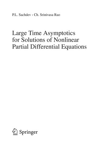 Cover for Large time asymptotics for solutions of nonlinear partial differential equations