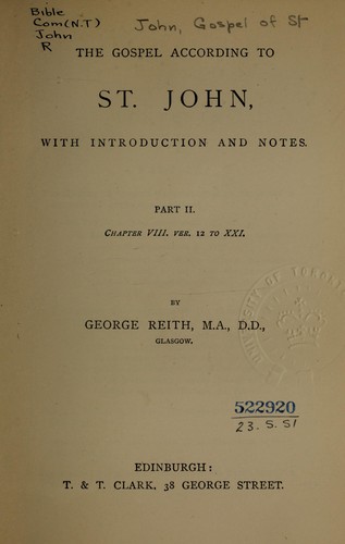 Cover for The Gospel according to St. John