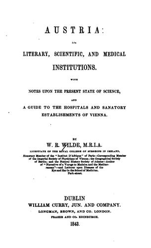 Cover for Austria: it literary, scientific, and medical institutions.