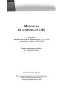 Cover for Michoacan en la decada de 1580