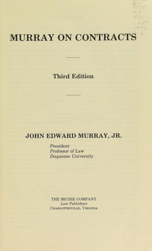 Cover for Murray on contracts