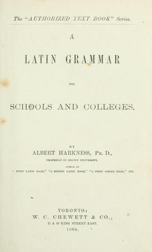 Cover for A Latin Grammar for Schools and Colleges