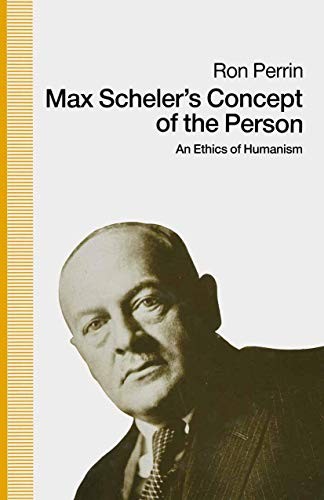 Cover for Max Scheler's Concept of the Person