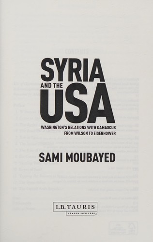 Cover for Syria and the USA