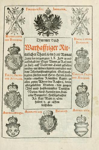 Cover for Thurnier Buch, warhafftiger ritterlicher Thate