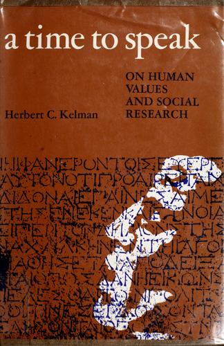 Cover for A time to speak