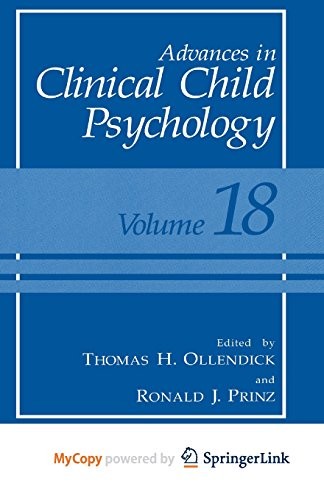 Cover for Advances in Clinical Child Psychology