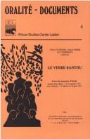 Cover for Le Verbe bantou