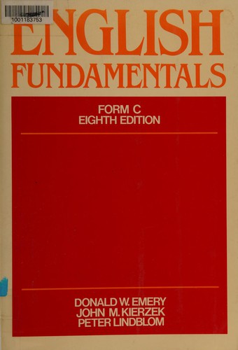 Cover for English fundamentals, form C