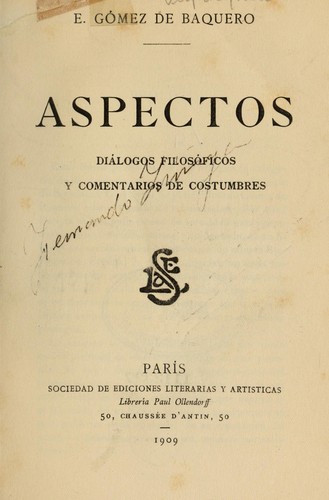Cover for Aspectos