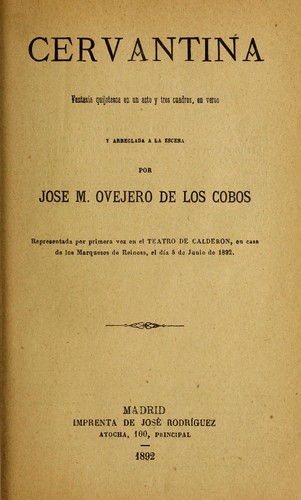 Cover for Cervantina