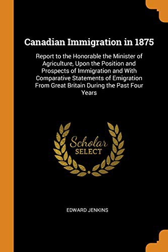 Cover for Canadian Immigration in 1875