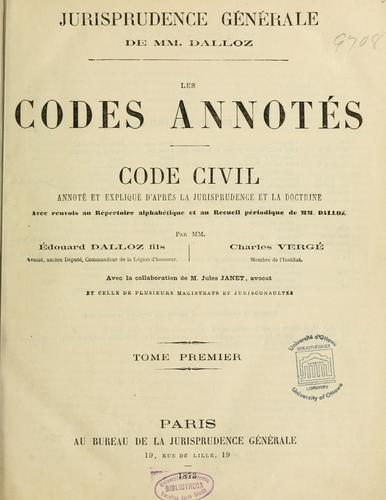 Cover for Code civil
