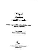 Cover for Myśl, słowo i milczenie