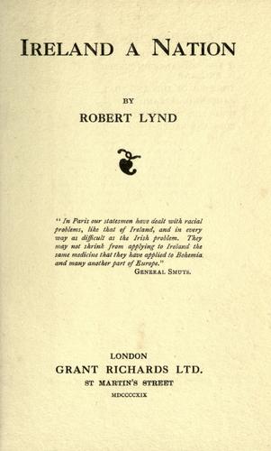Cover for Ireland a nation