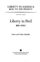 Cover for Liberty in Expansion, 1760-1850 (Handlin, Oscar//Liberty in America, 1600 to the Present)