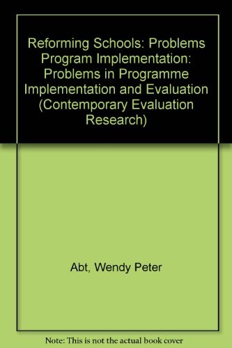 Cover for Reforming schools