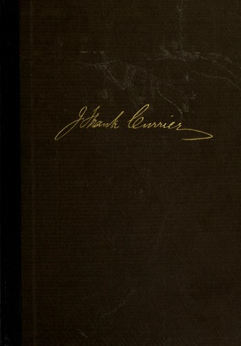 Cover for The life and art of J. Frank Currier