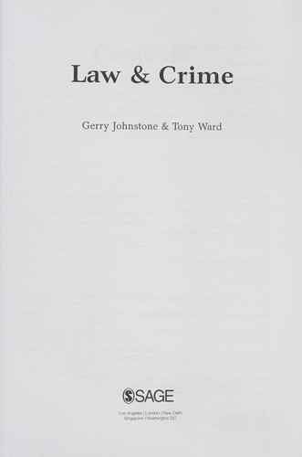 Cover for Law and Crime (Key Approaches to Criminology)