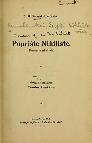 Cover for Popriste nihiliste.