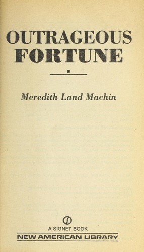 Cover for Outrageous fortune