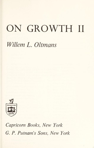 Cover for On growth II