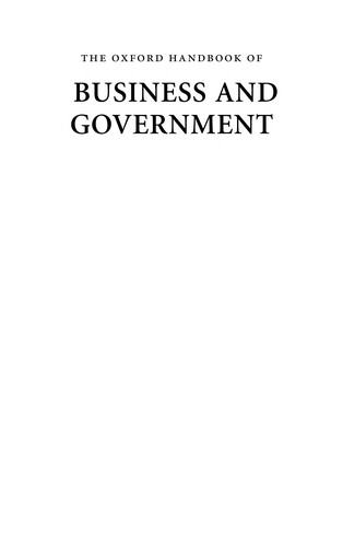 Cover for The Oxford handbook of business and government