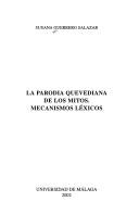 Cover for La parodia Quevediana de los mitos