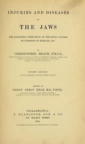 Cover for Injuries and diseases of the jaws