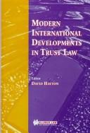Cover for Modern international developments in trust law