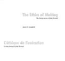 Cover for The ethics of making: The forming rayons of John Heward = L'ethique de l'execution 