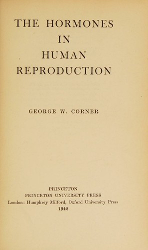 Cover for The hormones in human reproduction