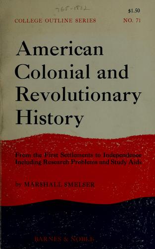 Cover for American colonial and Revolutionary history.