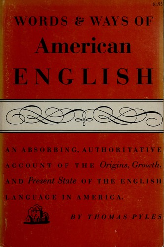 Cover for Words and ways of American English.