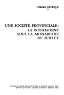 Cover for Une société provinciale