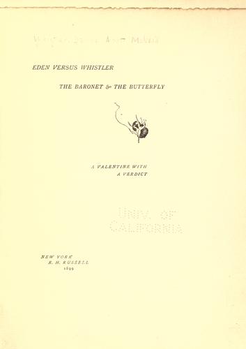 Cover for Eden versus Whistler