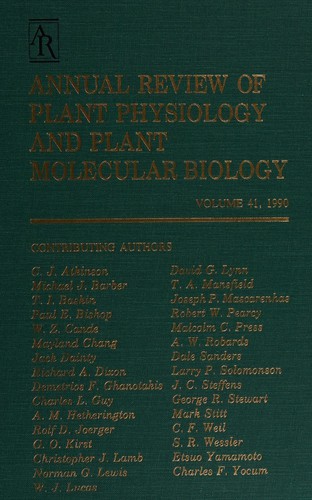 Cover for Annual review of plant physiology and plant molecular biology.
