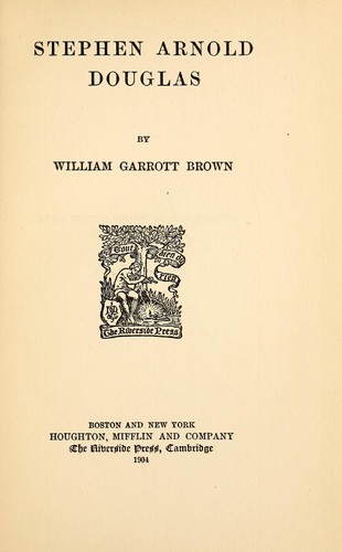 Cover for Stephen Arnold Douglas