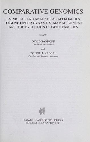 Cover for Comparative genomics