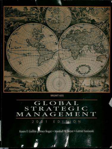 Cover for Global strategic management
