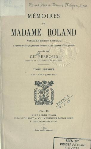 Cover for Mémoires