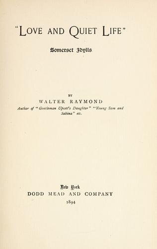 Cover for "Love and quiet life"